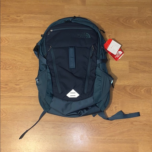 north face surge backpack blue
